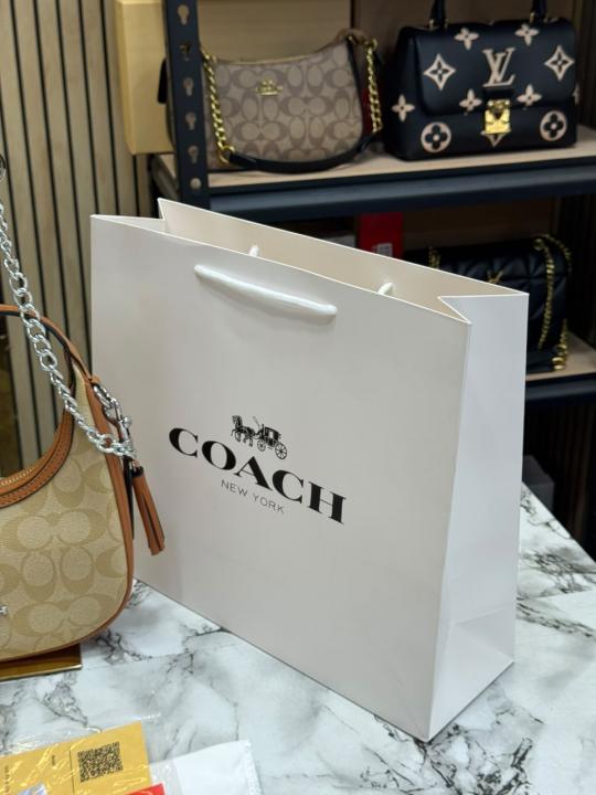 Coac_h Signature Canvas Crescent Bag With Box And Dust Bag Including Carry Bag (5006-2)