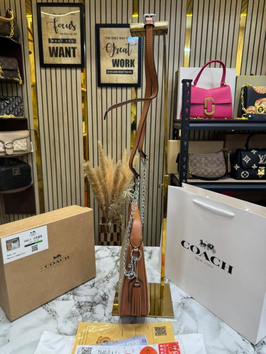 Coac_h Signature Canvas Crescent Bag With Box And Dust Bag Including Carry Bag (5006-2)