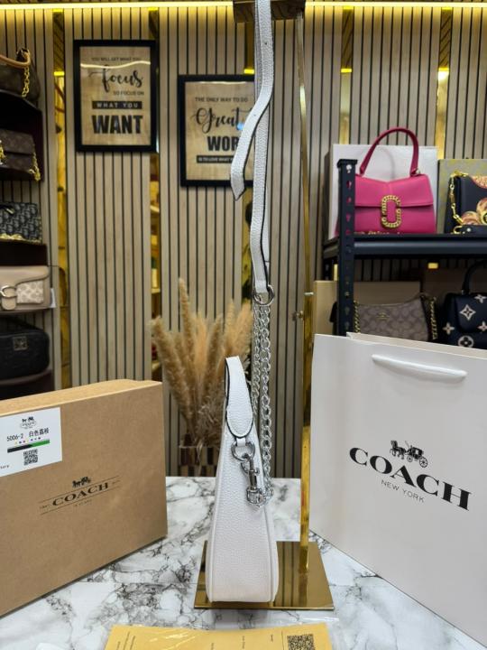 Coac_h Signature Canvas Crescent Bag With Box And Dust Bag Including Carry Bag (5006-2)