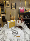 Michael_Kors Emma Satchel Bag With Magnetic Box And Dust Bag (Beige)