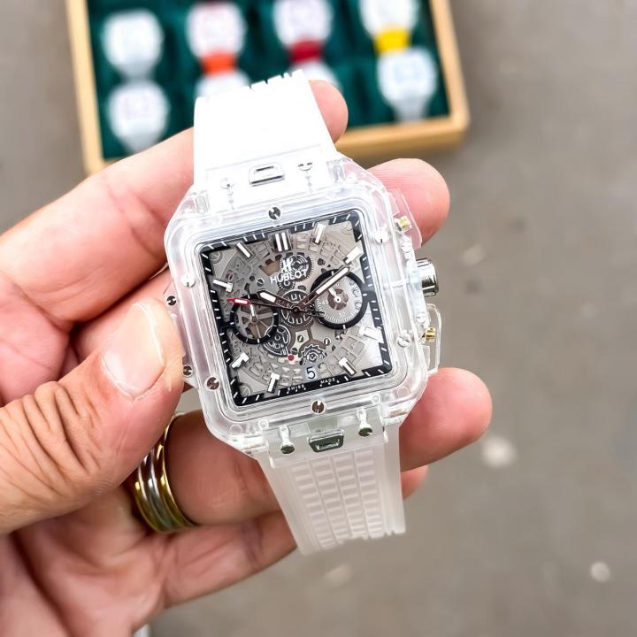 HUBLO_T TRANSPARENT CHORONO WATCH