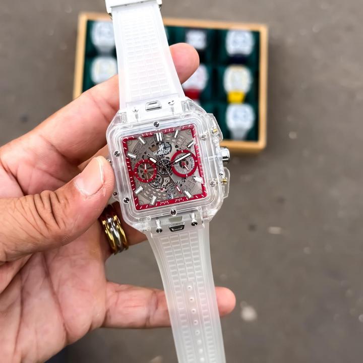 HUBLO_T TRANSPARENT CHORONO WATCH