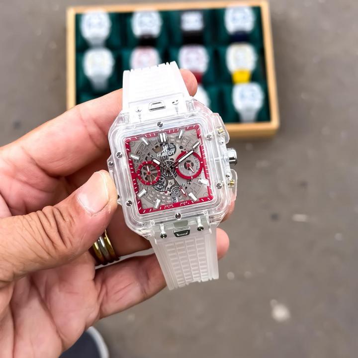 HUBLO_T TRANSPARENT CHORONO WATCH