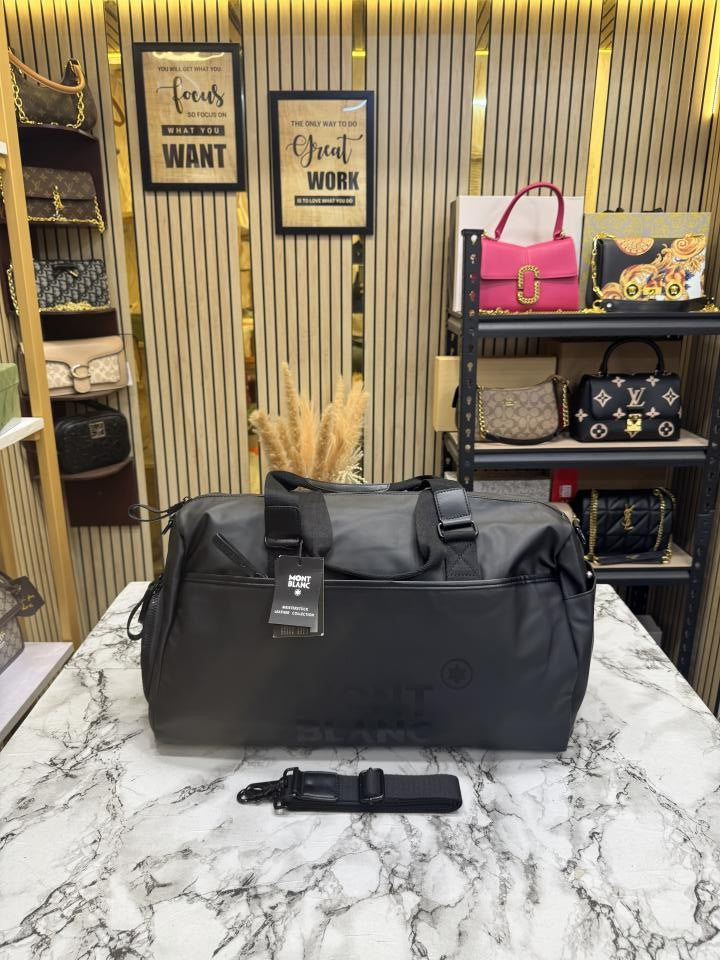 Mont blan_c Meisterstck Travel Duffle Bag  Black (M0610)