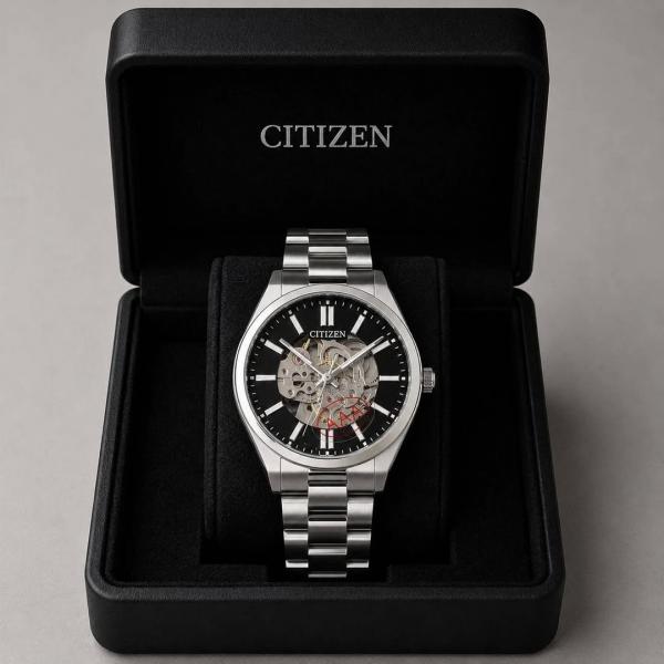 CITIZE N TSUYOSA AUTOMATIC SILVER BLACK 369