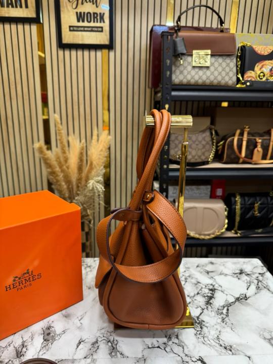 Herme_s Picotin Pouch Hand Bag Including Horse Charm Original Box And Dust Bag (Brown)
