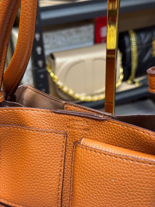 Herme_s Picotin Pouch Hand Bag Including Horse Charm Original Box And Dust Bag (Brown)