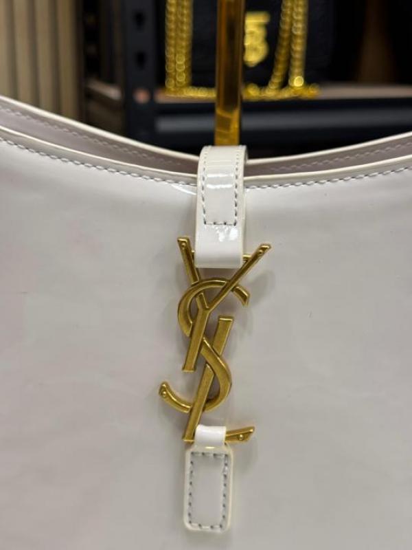 Yves Saint Laurent Ysl Hobo Shoulder Bag With Box And Dust Bag (White-2508)