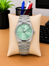 TISOT PRX SILVER MINT GREEN PLANE DIAL AT358