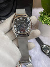 Cartie R Sun Moon Silver Black Dial Mesh Strap AT441