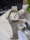 Cartie R Sun Moon Silver White Dial Mesh Strap AT441