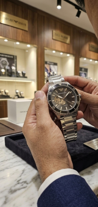 Emporio Arma_i Automatic back open silver black118