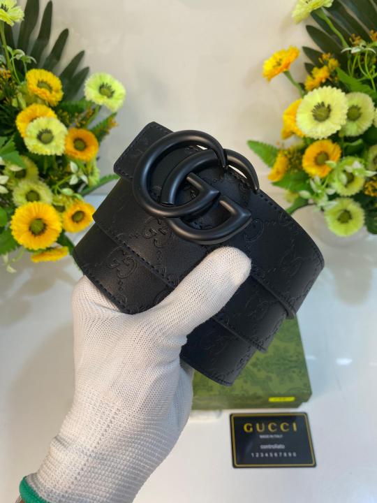 GUCC_I GG EMBOSE PREMIUM MENS BELT WID OG BOX ACCESSORIES 297