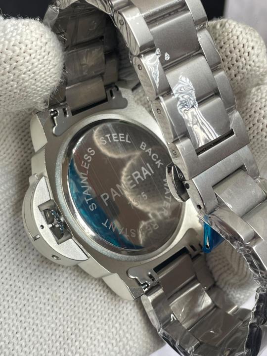 PANERAI LUMINOR MARINA METAL SILVER BLACK DIAL AT398
