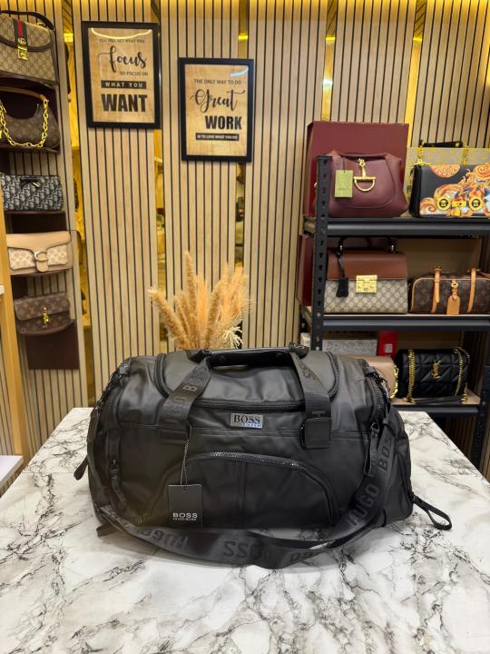 Hugo Bos_s Premium Weekender Travel Duffle Bag (Black) (BS16005)