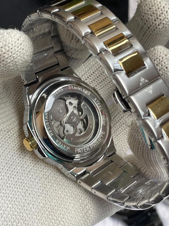 Pate K Philippe Automatic Gold Two Tone Black Dial AT446