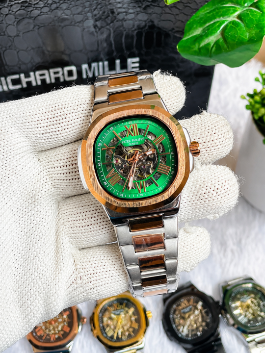 Pate K Philippe Automatic Copper Two Tone Green Dial AT446