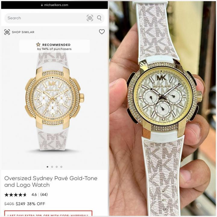 MICHAEL KOR S OVERSIZED SYDNEY PAVE CHRONOGRAPH WATCH MK7222 452