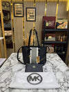 Michael Kor_s Jet Set Travel Signature Logo Tote Bag (Black)