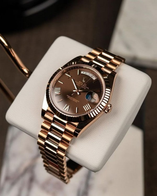 ROLE_X DAY DATE ROSE CHOCOLATE ROMAN AUTOMATIC HEAVY 460