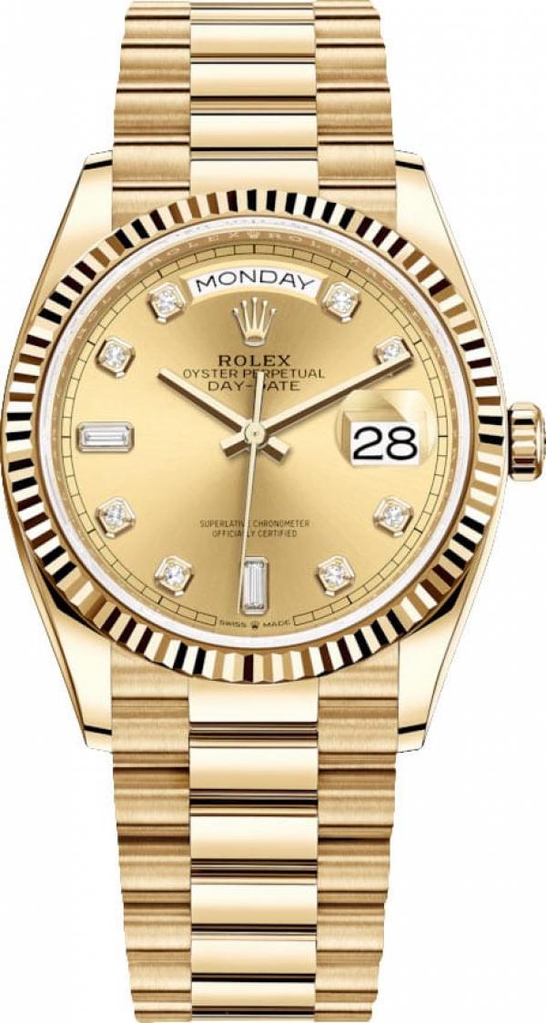 ROLE X DAY DATE GOLD GOLD DIAMOND NUMBER AUTOMATIC HEAVY 461