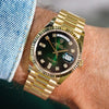 ROLE X DAY DATE GOLD GREEN SHADED DIAMOND AUTOMATIC HEAVY 463
