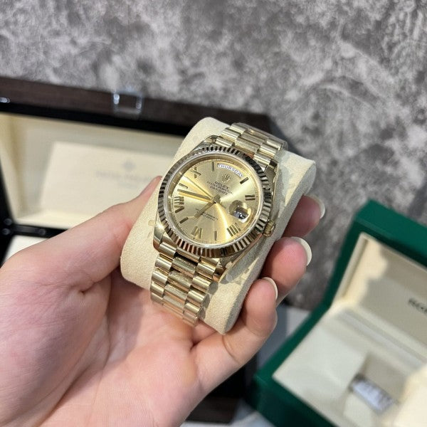 ROLE X DAY DATE GOLD GOLD  AUTOMATIC HEAVY 464