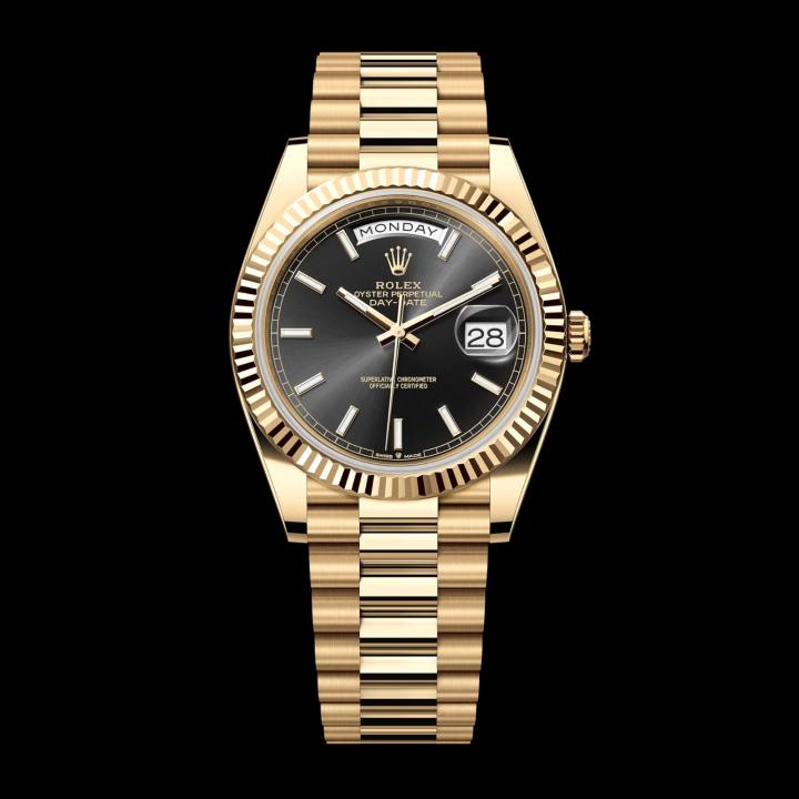 ROLE X DAY DATE GOLD BLACK  AUTOMATIC HEAVY 466