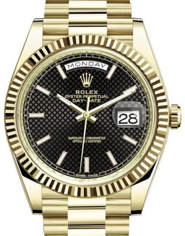 ROLE X DAY DATE GOLD BLACK  AUTOMATIC HEAVY 466