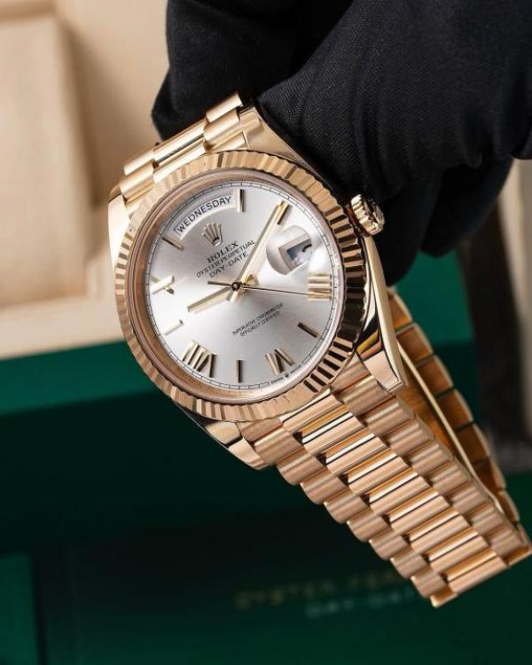ROLE X DAY DATE GOLD WHITE AUTOMATIC HEAVY 468
