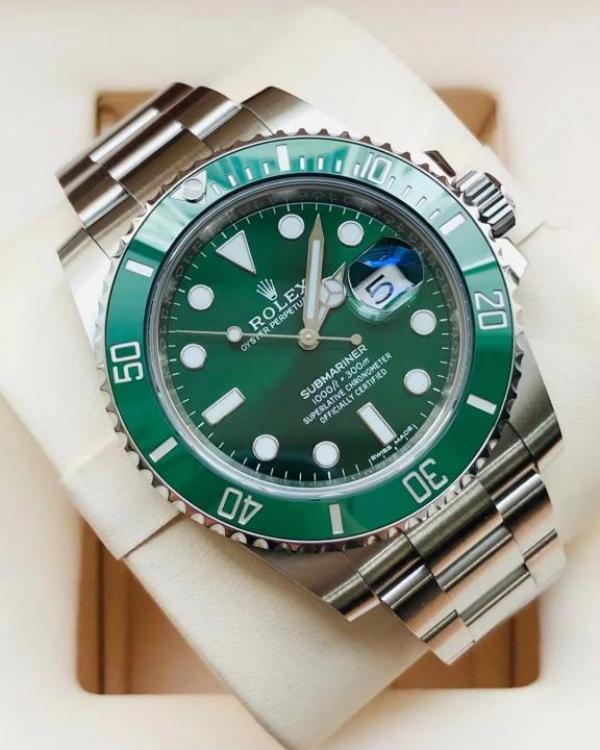 ROLE X SUBMARINER SILVER GREEN  AUTOMATIC HEAVY 471