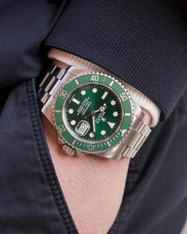 ROLE X SUBMARINER SILVER GREEN  AUTOMATIC HEAVY 471