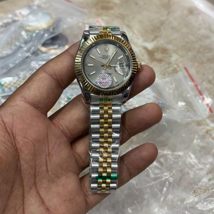 Role_x Oyster perpetual Date just Automatic Gold grey 486