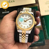 Role_x Oyster perpetual Date just Automatic TT Gold WHITE ROMAN  487