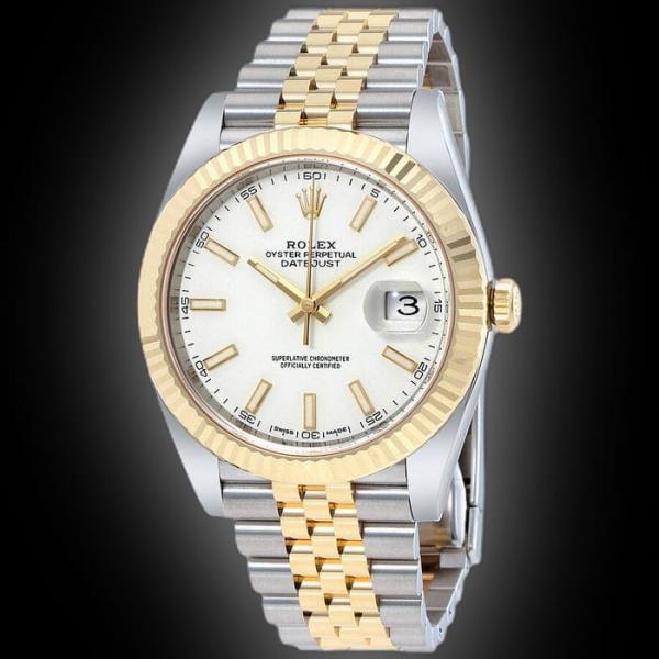 Role_x Oyster perpetual Date just Automatic TT Gold WHITE   490