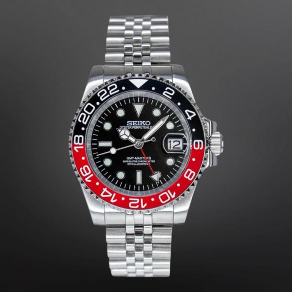 SEIK O GMT MASTER COCA COLA EDITION BACK OPEN SWISS WORKING LIKE AUTO 494