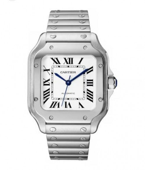 Cartier Santos Silver White 35mm