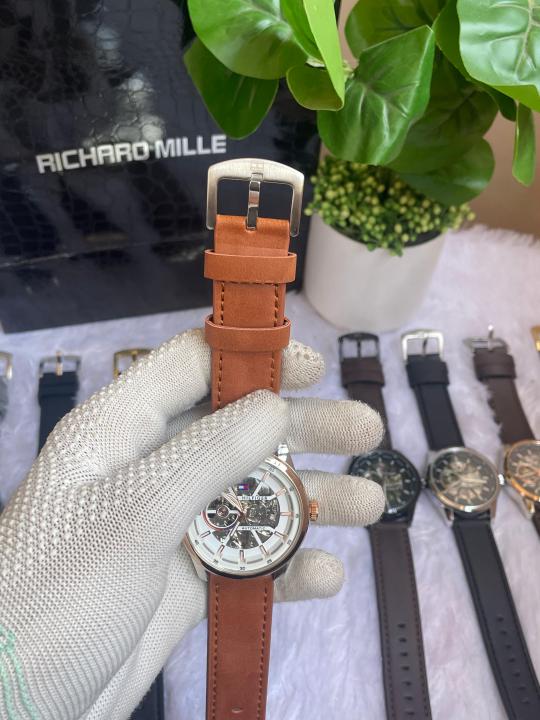 Tommyy  Hilfiger Automatic Leather Brown Rose Gold White AT143