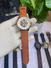 Tommyy  Hilfiger Automatic Leather Brown Rose Gold White AT143