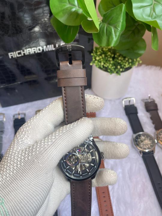 Tommyy  Hilfiger Automatic Leather Brown Black AT143
