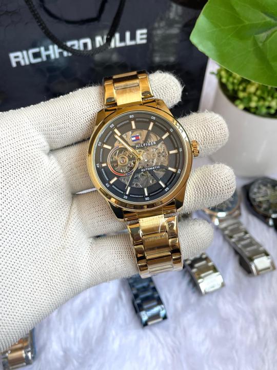 Tommyy  Hilfiger Automatic Gold Black Dial AT150