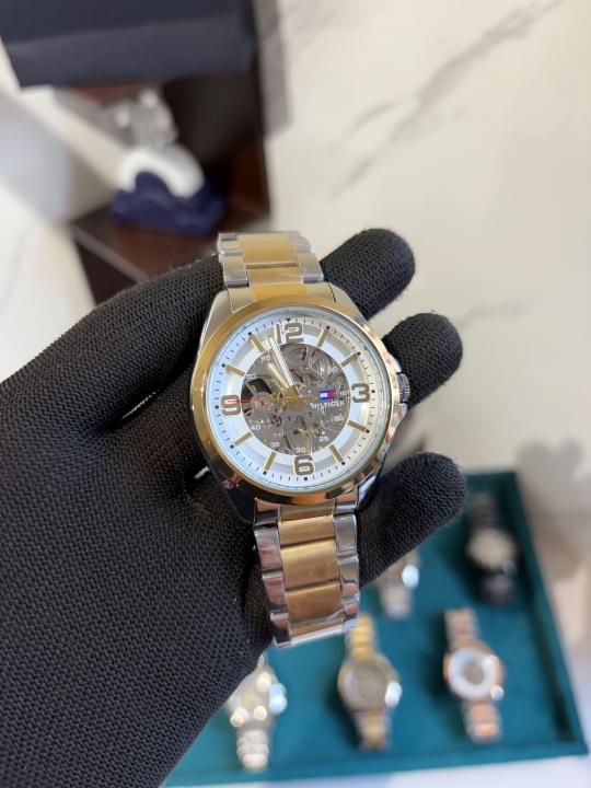 TOMM Y HILFIGER AUTOMATIC WATCH TT GOLD WHITE 499