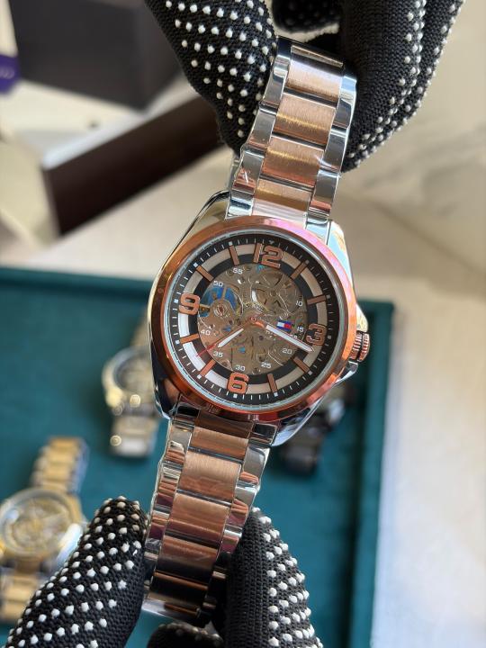 TOMM Y HILFIGER AUTOMATIC WATCH ROSE BLACK 500