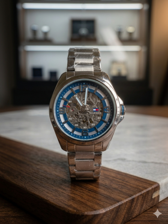 TOMM Y HILFIGER AUTOMATIC WATCH SIL BLUE 501