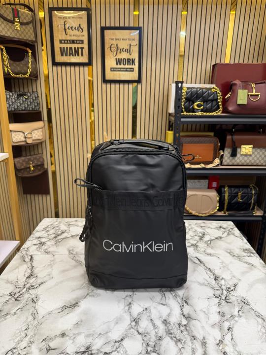 Calvin Klei_n Logo Backpack With Front Zip Pocket (C5001)