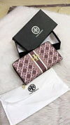 Tory Burc_h Premium Quality Wallet With Box And Dust Bag (Coffee)