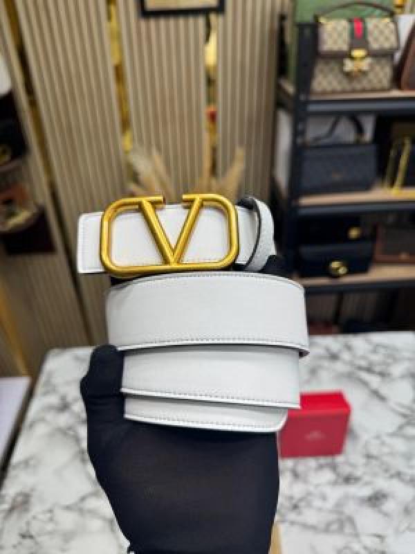 Valentin_o garavani v-logo leather belt with box and dust bag including carry bag (white-v37)