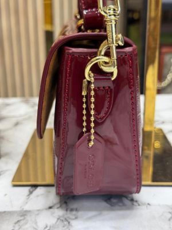 Coac_h Hailey_Bold_Signature_Crossbody_Bag_With_Box_And_Dust_Bag_(8822-Maroon)