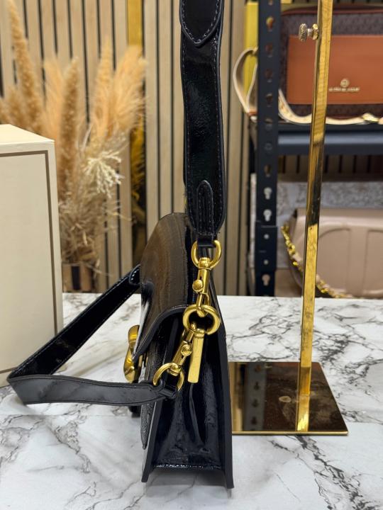 Coac_h Tabby 26 Signature Jacquard & Embossed Leather Shoulder & Crossbody Bag With Box & Dust Bag (Black)