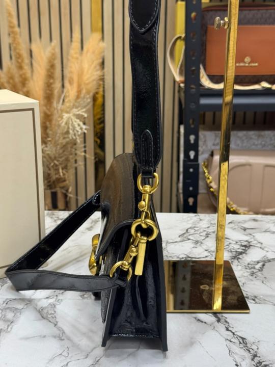 Coac_h Tabby 26 Signature Jacquard & Embossed Leather Shoulder & Crossbody Bag With Box & Dust Bag (Black)